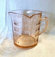 Vintage Kelloggs Pink Depression Glass 1940 1 Cup Measuring Cup Hazel Atlas picture