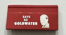 1964 Days Go Goldwater Red Plastic Picture Campaign Name Badge - 2 1/4” Across picture