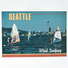 Seattle Elliott Bay Windsurfing Postcard 4x6 Washington State Puget Sound C3316 picture