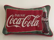 Vintage 1990s Drink Coca Cola Coke Tapestry Throw Pillow Retro Bottle picture
