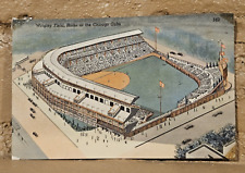 1940s IL Postcard Chicago Wrigley Field Aerial Vintage Baseball Stadium Used picture