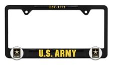 ARMY STAR 3D BLACK METAL LICENSE PLATE FRAME USA MADE picture