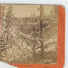 C.E. Watkins - Upper Cascade Bridge above Cisco Stereoview picture