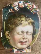 When Clothing Store Crying Child Trade Card circa 1880's-90's T. Newcomb Lithog picture