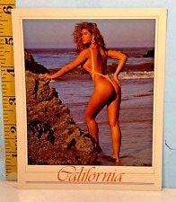 1990 Gold Coast Collection Pinup Cheesecake Postcard: California Yellow Bikini picture