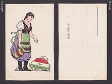Painting postcard, National costume, Hungary picture