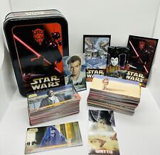 Star Wars Topps Widevision 1999 Episode 1 The Phantom Menace Card Lot + Tin picture