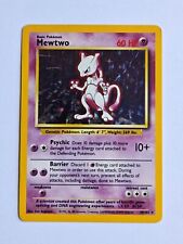 Mewtwo 10/102 Base Set Rare Holo Pokemon Card WOTC 1999 - Excellent picture