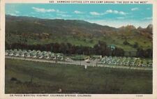  Postcard Hammond Cottage City + Camp Ground Manitou Highway Colorado Springs CO picture