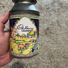 Vintage Cadbury Country Miniature Milk Can Tin W/ Lid Made in England 6” Dairy picture
