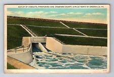 Greenville PA-Pennsylvania, Outlet Of Conduits, Antique, Vintage c1935 Postcard picture