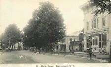 Postcard RPPC New York Davenport Main Street #12 C-1920s 23-6968 picture