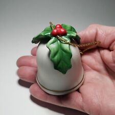 Lefton China Bell With Holly Ornament Rare picture