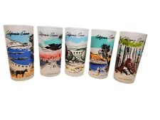 Glasses Vintage Libbey Frosted California Scenes 12 ounce Pre Owned picture