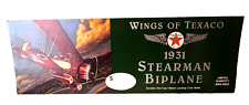 Wings Of Texaco 1931 Stearman Biplane Bank Store Advertising Sign Signage Poster picture