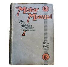 Antique The Motor Manual England 1913 16th Edition Temple Press. Great Ads  picture