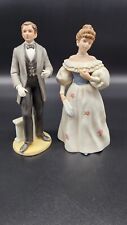 HOMCO Set Of 2 Victorian Lady Belle Of The Ball Ceramic 8
