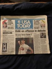 USA Today newspaper Atlanta Braves Greg Maddox win Game 6 NLCS 1996 picture