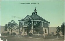 Guildhall, VT - Benton Library 1911 - Vintage Essex County, Vermont Postcard picture
