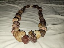 Huge Ancient Neolithic Rough Natural Carnelian and Cut Stone Hand Bored Necklace picture