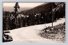 Pikes Peak Highway CO-Colorado RPPC, Looking Down, Glen Cove Vintage Postcard picture