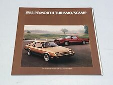 1983 PLYMOUTH TURISMO & SCAMP SALES BROCHURE CATALOG IN EXCELLENT CONDITION picture