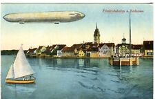 Germany AK Zeppelin Airship Dirigible over Friedrichshafen am Bodensee postcard picture