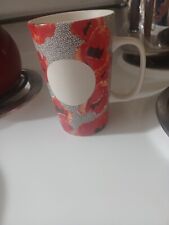 Starbucks Dot Coffee Mug Red Poppies 2015 Ceramic 16oz  picture