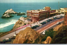 San Francisco CA Postcard Cliff House Vintage Chrome Restaurant Old Cars Dining picture