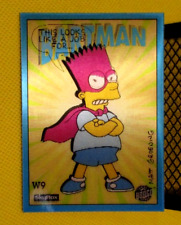 The Simpsons Series 1 Wiggle Card W9 BARTMAN  Skybox 1993 PLEASE READ CONDITION picture
