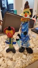 Vintage Murano Style Multicolor Art-Glass Tall CLOWN Figurine Italy Lot  Read* picture