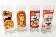 Set of 4 Tall Sauza Stoli Kahlua Brand alcohol 2oz Shot Glasses 4