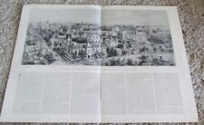 VINTAGE HARPER'S WEEKLY DOUBLE PAGE-MAP OF PRINCETON BUILDINGS & CAMPUS picture