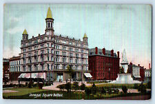 Belfast Antrim Northern Ireland Postcard Donegal Square c1910 Antique picture