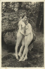 PC CPA RISQUE, TWO LADIES, LESBIAN INTEREST, REAL PHOTO Postcard (b18450) picture