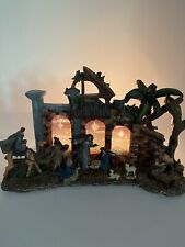 Vintage Kurt Adler Nativity Candle Lit Resin Great Detail In One Piece Note Flaw picture