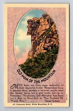 Franconia Notch NH-New Hampshire, White Mts, Old Man of Mts. Vintage Postcard picture