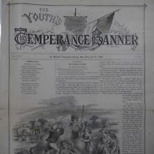 1883 Youth's Temperance Banner Antique Alcohol Abstinence Religious Newsletter picture