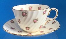 Vintage Aynsley Bone China Tea Cup & Saucer Set, Made in England- Pink Rosebuds picture