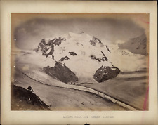 Switzerland, Matterhorn, Monte Rosa and Gorner Glacier Vintage Albumen Print T picture
