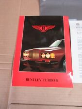 Vintage Bentley Turbo R Dealer Advertisement Sales Brochure  C9 picture