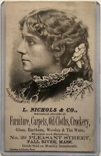 Rare Abolitionist Anna Dickinson Antique 19th Century Advertising Trade Card picture