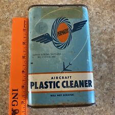 Vintage Permatex Plastic Cleaner Metal Can  (6x4”) And half ful of product #409D picture