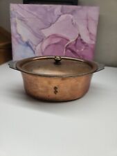 Vinta Legion Utensils Small Copper & Stainless Steel Casserole Covered Dish  picture