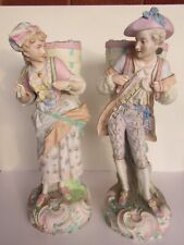 Antique Charles Levy Huge Porcelain Bisque Man & Woman Figurines, France (20