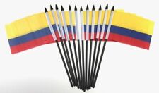 12 Pack 4x6 In Colombia Small Miniature Stick Desk & Little ColombianTable Flags picture