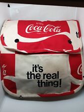 Vintage Enjoy Coca Cola COKE  Canvas Backpack Bag Sack Promotional 70s  picture