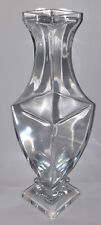 Vintage Sevres France Crystal  Vase 10” Tall Clear Pedestal Balustrade picture