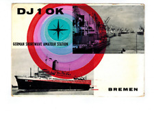 Ham Radio Vintage QSL Card     DJ1OK 1968 Bremen, GERMANY picture