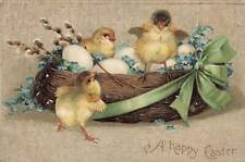 c1910 Lot of 6 Chicks Eggs Germany Easter P310 picture
